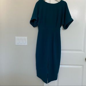 ASOS emerald green chic dress